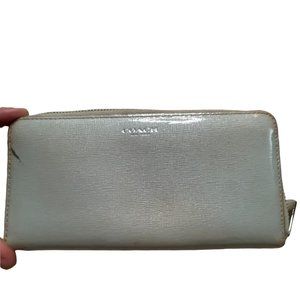 Coach Baby Blue Zip Around Wallet